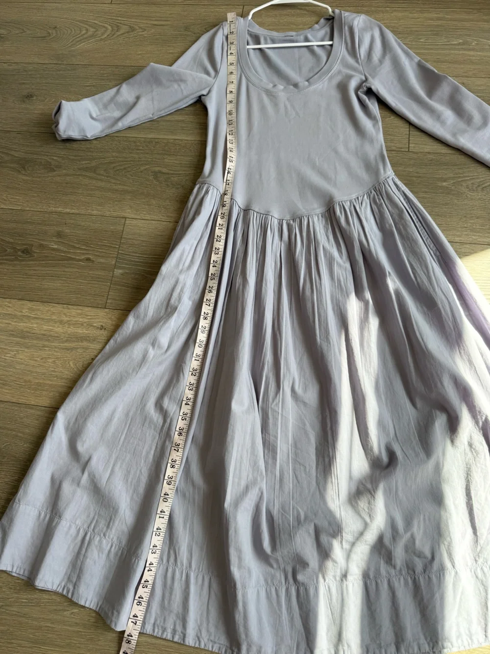 Free People Aelia Drop-Waist Midi Dress In Blue Size Small